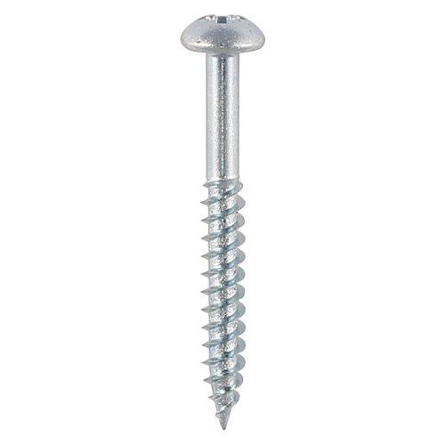 10 X 1.1/4" BZP ROUNDHEAD POZI WOODSCREWS