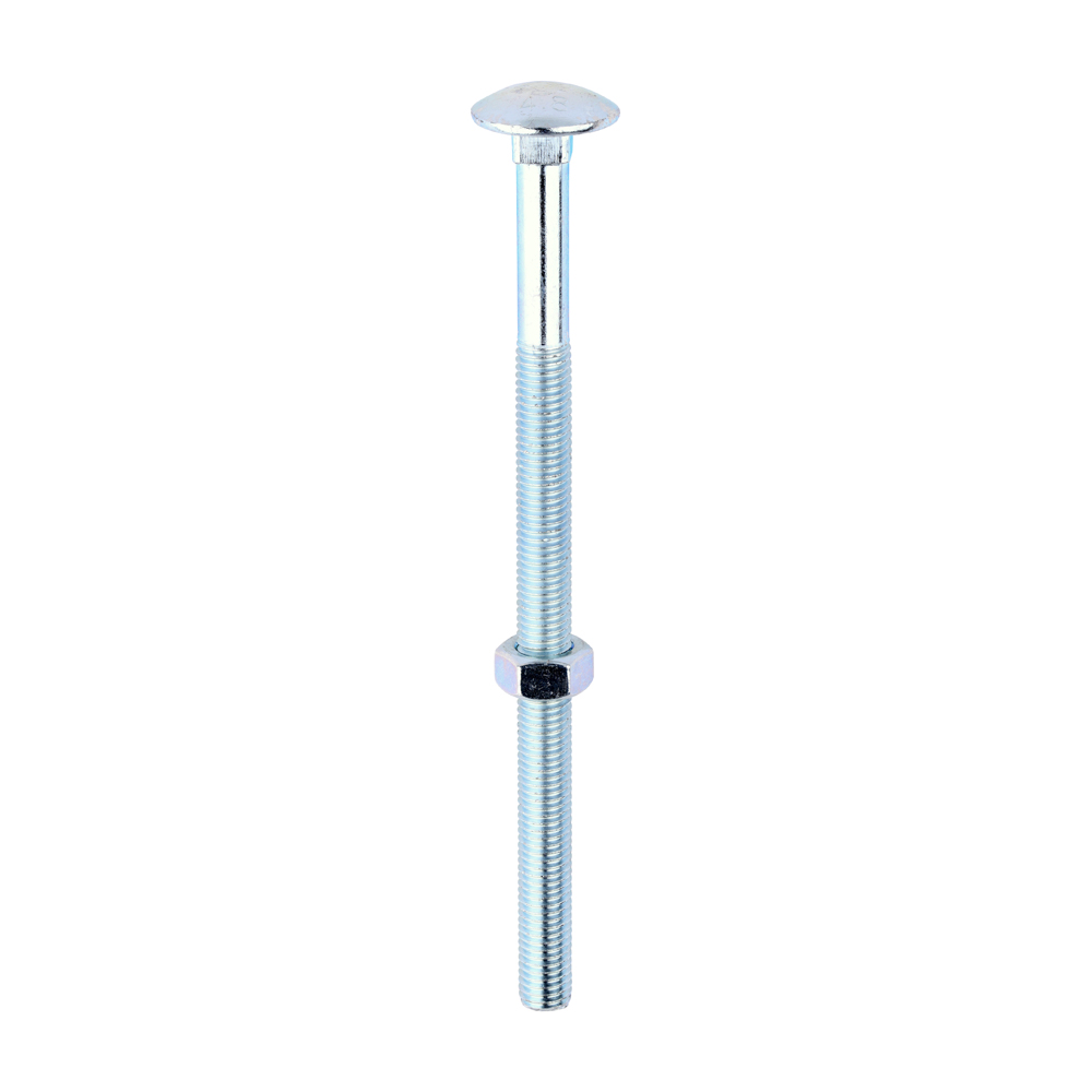 M12 X 220 CARRIAGE BOLTS & NUTS ZP