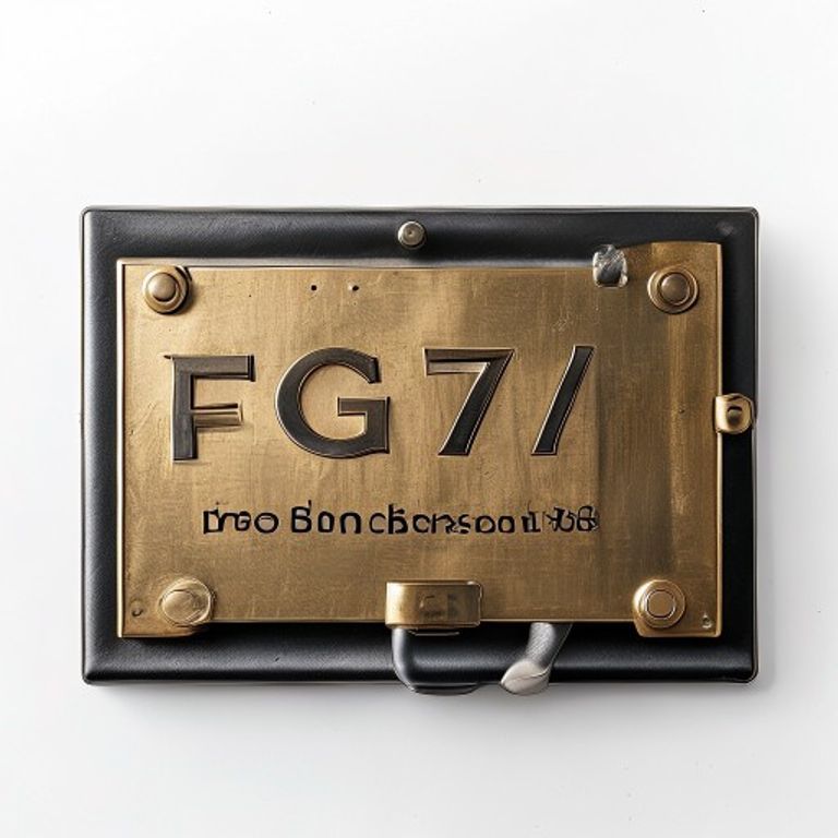 FG75 10" X 3" GEORGIAN BRASS LETTER PLATE