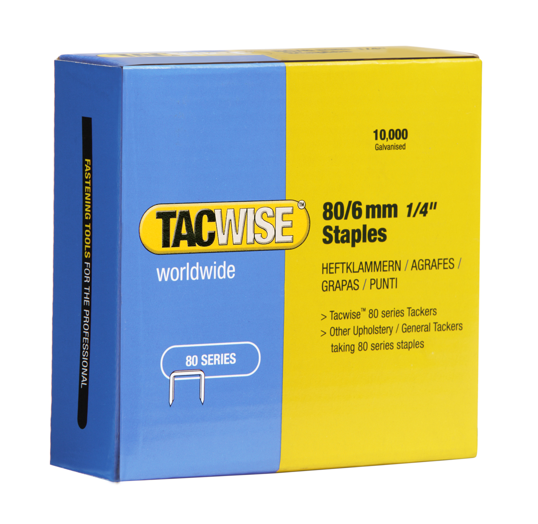 TACWISE 0381 80/6 6MM GALVANISED STAPLES (10,000)