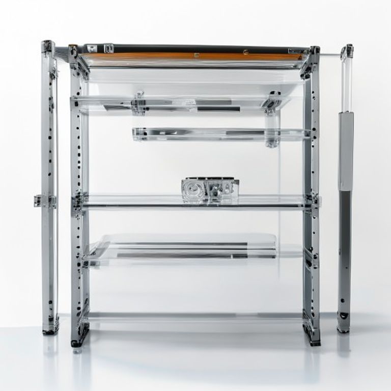 PLASTIC CLEAR GLASS SHELF SUPPORT 5MM DRIL