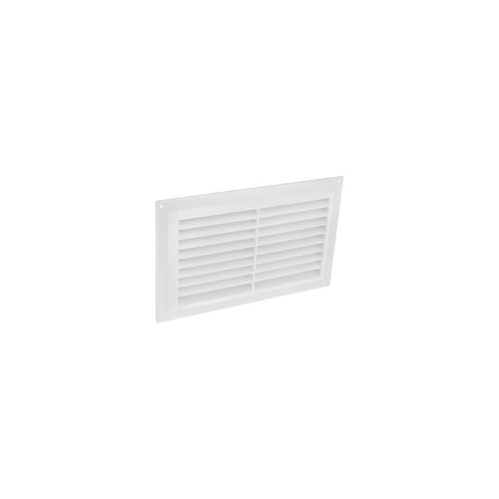 WHITE PLASTIC LOUVRED VENT 9" X 6"
