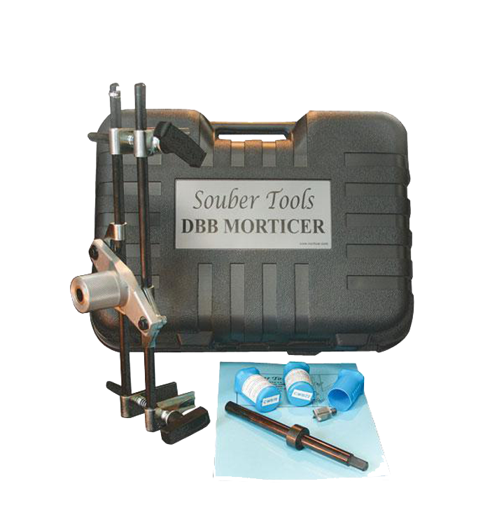 SOUBER TOOLS DBB MORTICER JIG KIT C/W 3 CUTTERS (19MM, 22MM & 25MM)