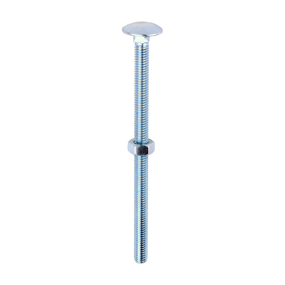 M6 X 100 CARRIAGE BOLTS & NUTS ZP