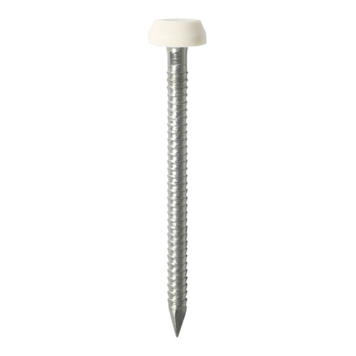 25MM WHITE POLY TOP PINS (BOX 250)