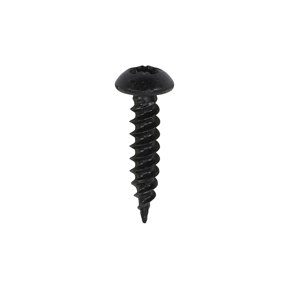 BLACKJAX 8 X 3/4" BLACK JAPANNED POZI ROUNDHEAD WOODSCREW
