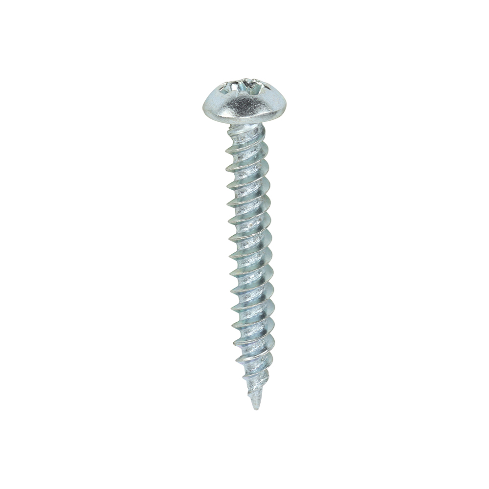 6 X 1" BZP ROUNDHEAD POZI WOODSCREWS