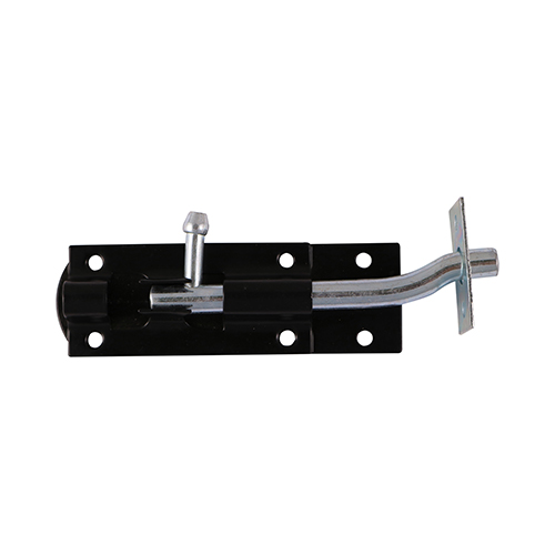 NECKED TOWER BOLT 6" BLACK