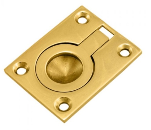 FLUSH RING PULL 50 X 63MM PB