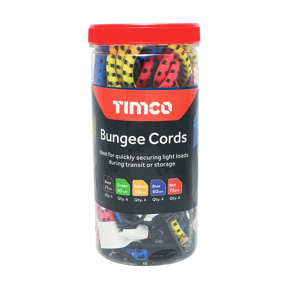 MIXED SET BUNGEE CORDS - 20 PIECES