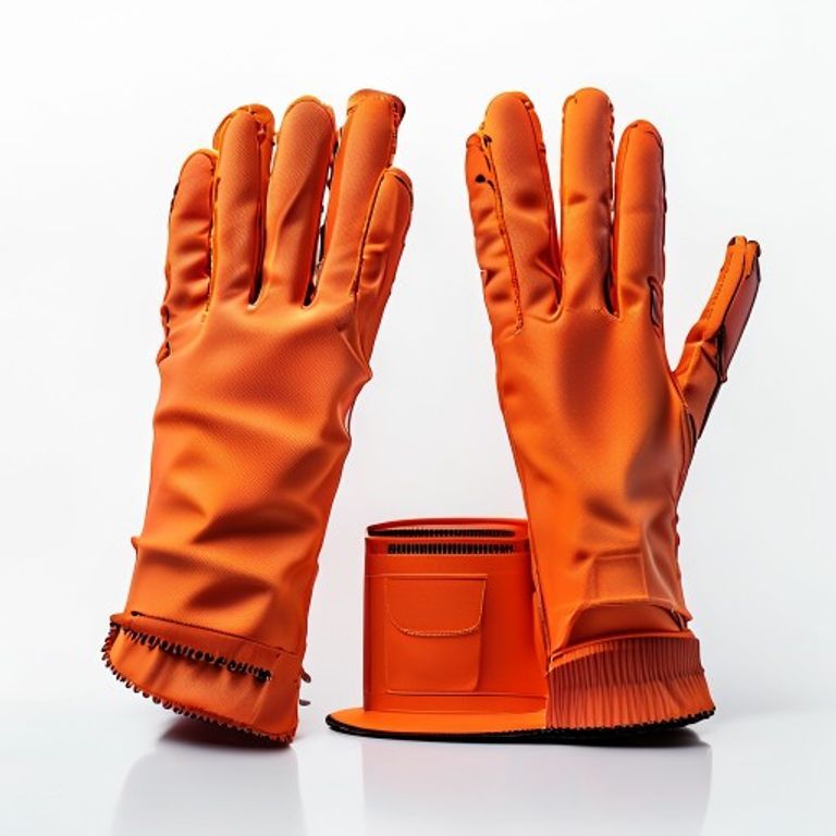 MAXIM H/DUTY ORANGE NITRILE GLOVES -BOX 50