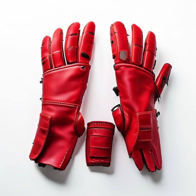 PORTWEST 350MM RED PVC GAUNTLETS (PAIR)