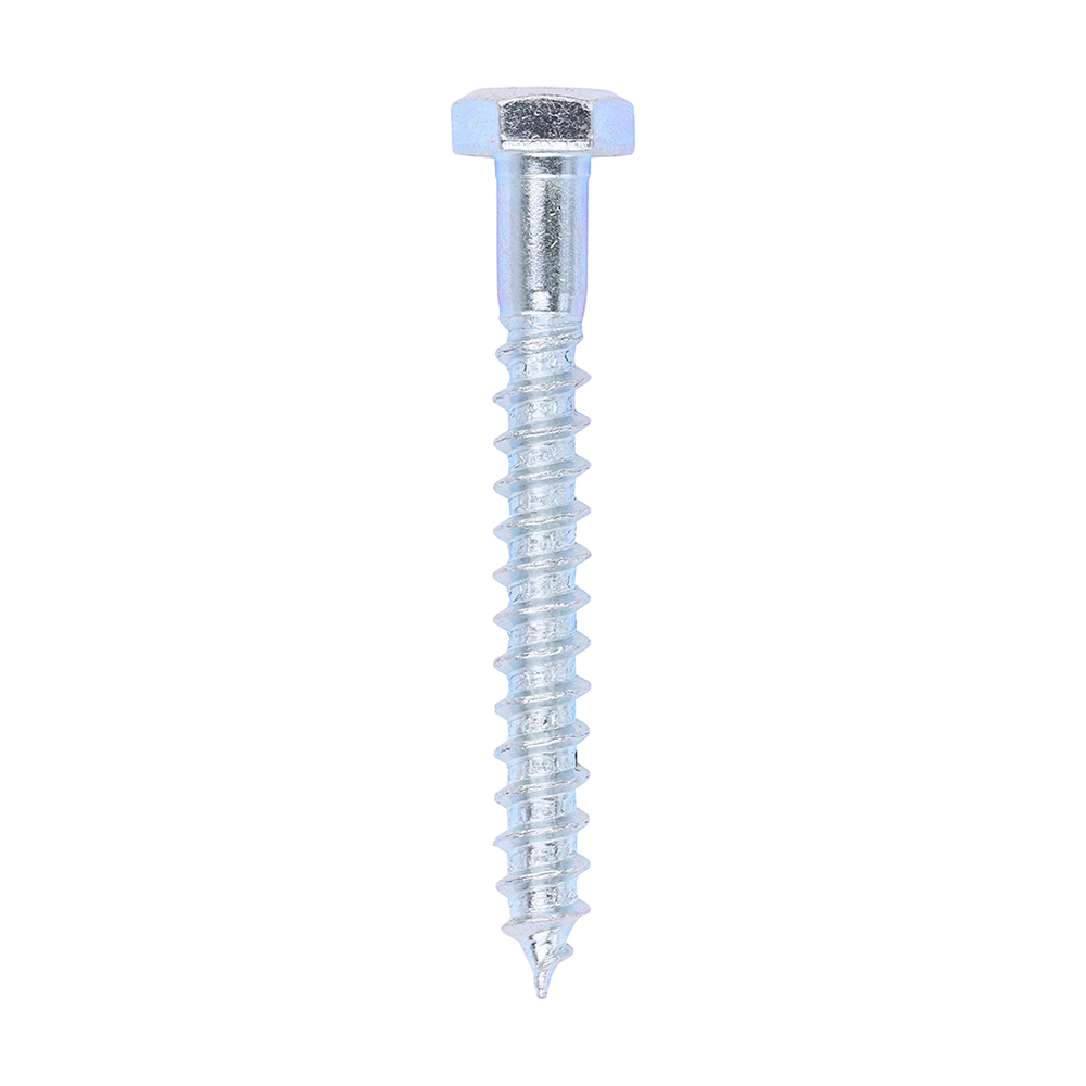 M6 X 50 HEXAGON HEAD COACH SCREW ZP