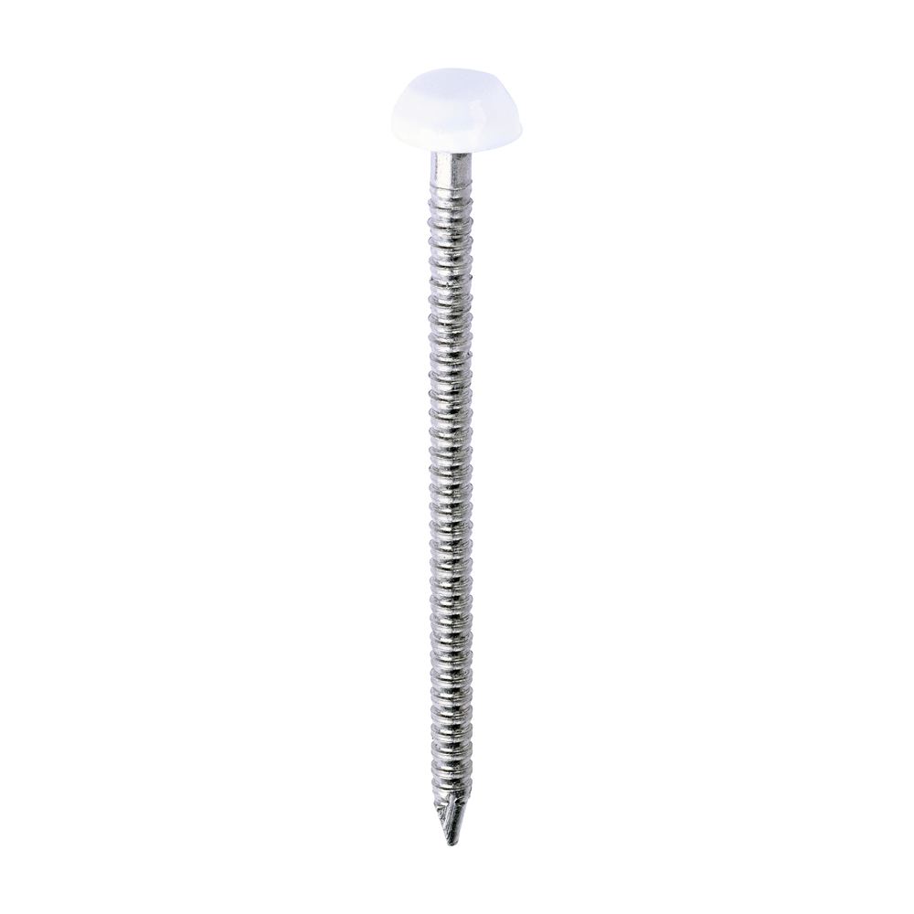 40MM WHITE POLYTOP PINS (BOX 250)