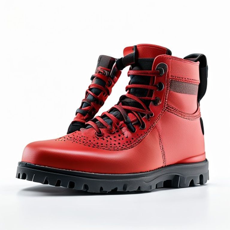 RED SOLE SAFETY WELLINGTON BOOTS SIZE 10