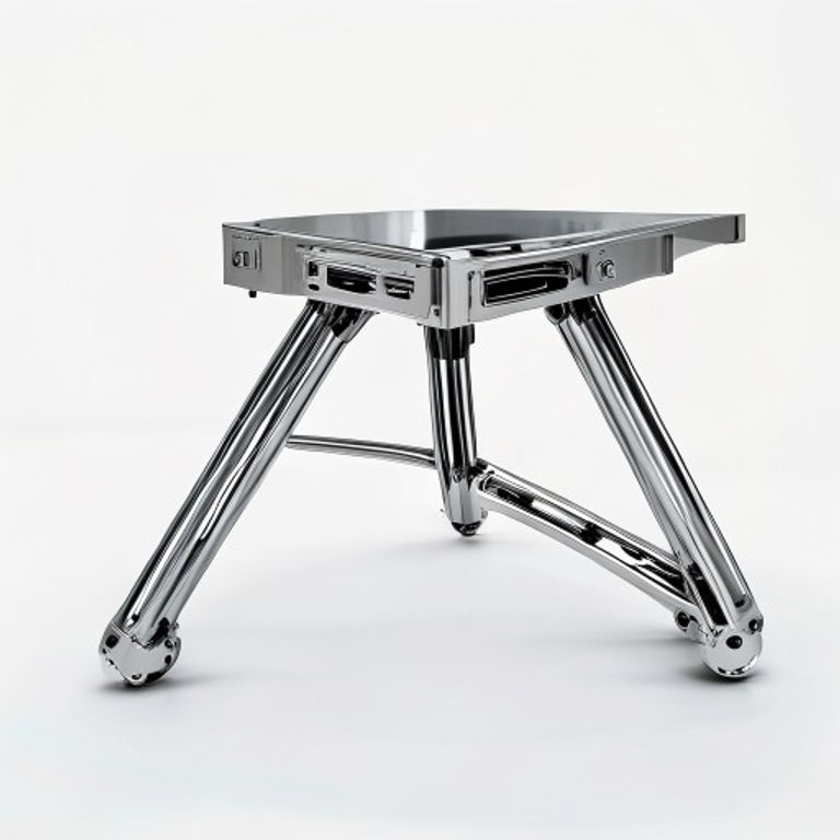 1100MM X 60MM WORKTOP LEG - CHROME PLATED