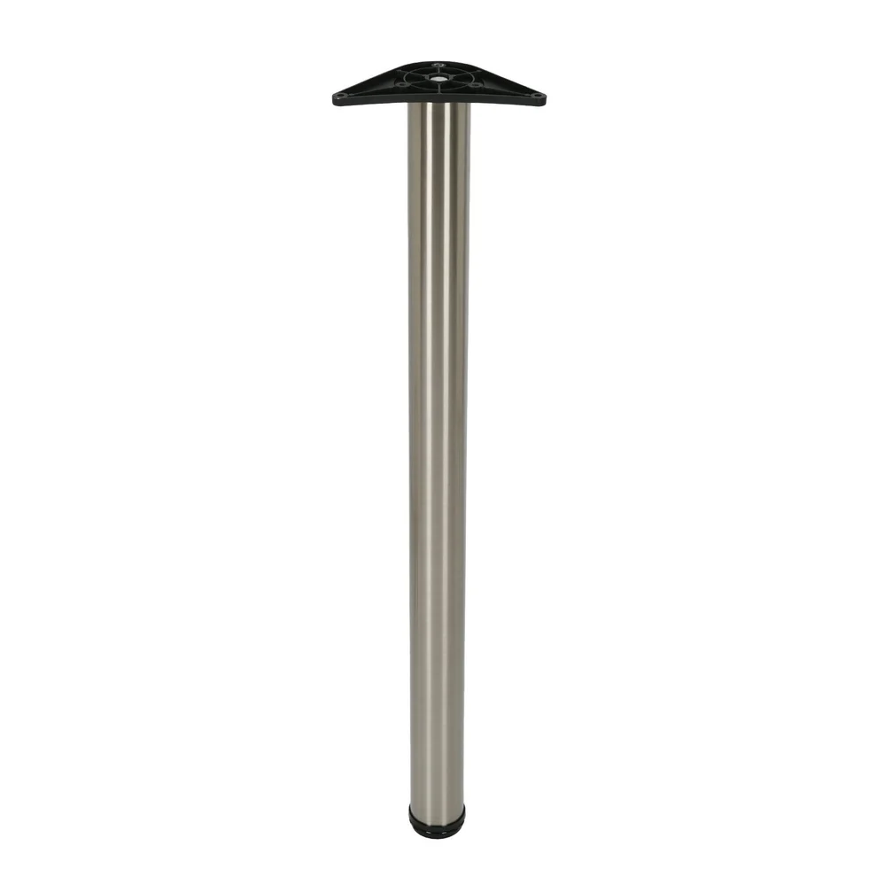 WORKTOP LEG 710MM X 60MM BRUSHED NICKEL