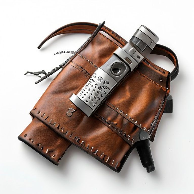 STANLEY LEATHER NAIL AND HAMMER POUCH