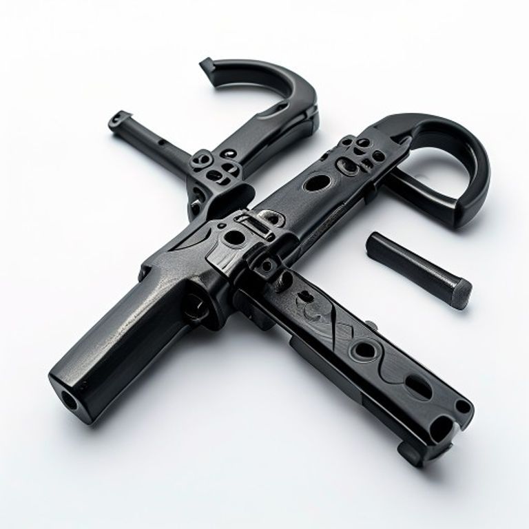 BLACK 24" CRANKED BANDS + HOOKS (PAIR)