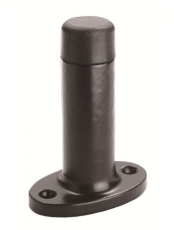 BLACK PROJECTION WALL MOUNTED DOOR STOP