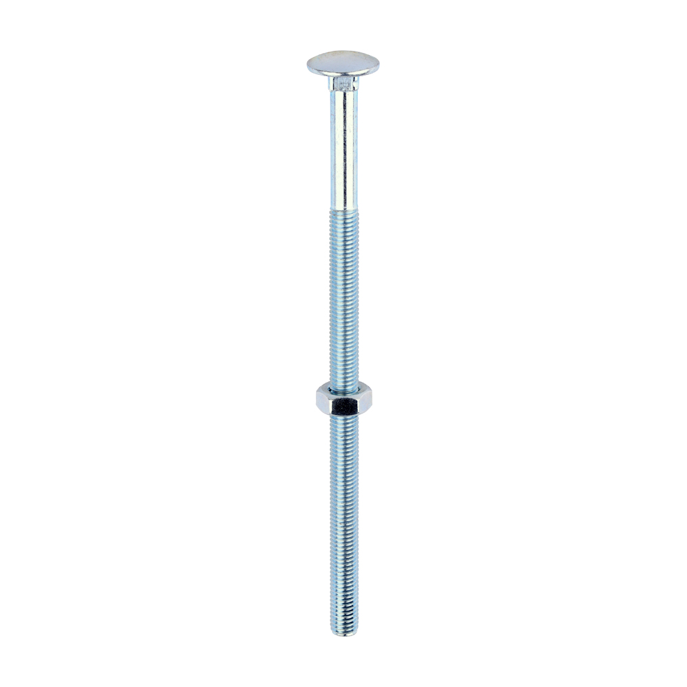 M10 X 220 CARRIAGE BOLTS & NUTS ZP