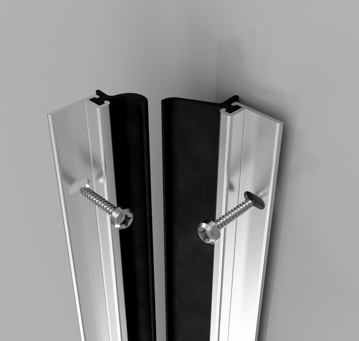 HEAVY DUTY SCREW FIX ALUMINIUM AROUND DOOR SEAL RUBBER STRIP